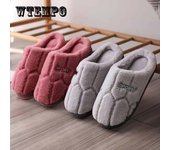 Zapatillas de algodón para mujeres en otoño e invierno Zapatos térmicos antideslizantes de suela gruesa Zapatos de algodón caseros para hombres y Wowen Indoor Cute Thermal Shoes 44-45 gris