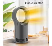 Calentador eléctrico portátil para espacios, protección contra sobrecalentamiento, tamaño compacto y eficiente, calentador de manos y pies, Mini calentador interior US Plug gris oscuro