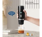 Shopkeeper recomienda una máquina de café expreso italiana portátil totalmente automática, compatible con cápsulas grandes y pequeñas y café en polvo universal. capsule coffee machine not heating up negro