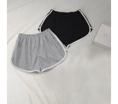 Pantalones cortos deportivos de color puro adecuados para el verano Ropa de hogar para MUJERES Ropa interior de material de fibra de moda Pijamas Leggings para dama M negro