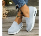 Zapatos vulcanizados de moda de verano para mujer, suela gruesa, color sólido, zapatos de mujer transpirables, zapatos deportivos casuales y cómodos 36 color rosa