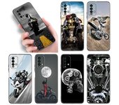 Funda de teléfono deportiva para motocicleta Moto Cross para Xiaomi Redmi Note 5 6 9T K20 K40 K50 Pro 7A 8A 9A 9C 9i 10A 10C A1 S2, funda negra Redmi Note 5(Pro)