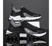 Zapatos de hombre 2023, nuevos zapatos deportivos informales versátiles de otoño e invierno, zapatillas de deporte de suela gruesa para exteriores para hombres, zapatos deportivos de moda de ocio 39 negro