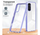 2 en 1 TPU + PC funda de teléfono transparente a prueba de golpes de alta definición para iPhone Samsung Xiaomi Redmi OPPO VIVO Moto iPhone X/XS blanco