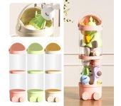 Cubo de almacenamiento para muñecas, de una sola capa, transparente para juguetes infantiles. One Size verde