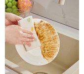 Esponja protectora contra salpicaduras para fregadero de cocina, tapete ajustable para secar platos, tapete absorbente para atrapar agua del fregadero del baño, protector de encimera 2