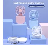 Mini ventilador portátil con ajuste de velocidad múltiple, carga USB, plegable, portátil, de escritorio, para oficina, de bolsillo, pequeño y práctico.