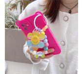 Funda blanda coreana con orejas de oso en 3d, llavero de girasol para Iphone 14, 13, 12, 11 Pro, Xs Max, X, Xr, 7, 8 Plus, funda a prueba de golpes con dibujos animados For iPhone 14