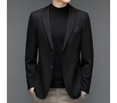 Traje elástico de seersucker para hombre, otoño e invierno, bordado, versión coreana, ajustado, moderno, informal, pequeño, para jóvenes M