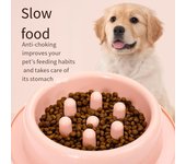 Cuenco de comida lenta para perros anti-atragantamiento Cuenco de comida lenta para perros pequeños y medianos anti-malestar redondo engrosado suministros para mascotas