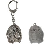 Lebrel Afgano, Tazi II - Llavero plateado con perro, adorno para bolso, colgante para mochila de la marca Art-Dog plata