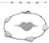 Les Trésors De Lily [J9617] - Bracelet Argent 'Love' argenté (rhodié) - 11x8 mm plata