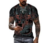 Camisetas gráficas con estampado 3D de dragón de la bestia divina para hombres, ropa de calle de moda, camisetas de manga corta, ropa informal para hombres al aire libre XS