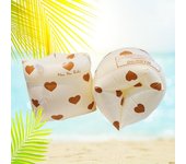 1 par de mangas flotantes circulares para brazos, doble bolsa de aire, inflables, flotadores de brazos para piscina, PVC, impresos, equipo de natación para adultos y niños.
