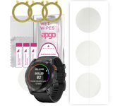 3x apgo Hydrogel Matte Screen Protector for Garmin Fenix 7X Pro, Hydrogel Film, Flexible, Soft TPU with positioning layer easy installation