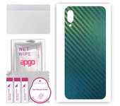 apgo Protective Skin Sticker for the back compatible with Wiko View3 Lite, Wrap Film, Foil, Vinyl - Pattern Carbon Chameleon CAKA1
