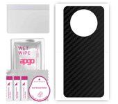 apgo Protective Skin Sticker for the back compatible with Honor Magic4 Lite 4G, Wrap Film, Foil, Vinyl - Pattern Carbon Black