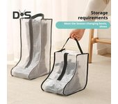 Bolsa para zapatos con asa y cierre de cremallera, resistente al agua y al polvo, bolsa de viaje, organizador de almacenamiento para zapatillas, botas y zapatos A gris