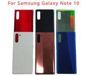 Carcasa de vidrio para Samsung Galaxy Note 10, tapa trasera de batería, adhesivo, logotipo, N970, 6.3 note10 black