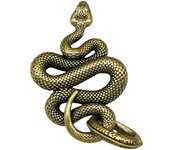 Figuras de decoración de bronce antiguo en miniatura de serpiente de cobre y latón para decoración de interiores, adorno de escritorio, estatuas en miniatura de cobre puro