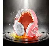 Auriculares inalámbricos con cancelación activa de ruido, tarjeta de memoria de sonido HiFi, auriculares plegables compatibles con Bluetooth 5,3 color rosa