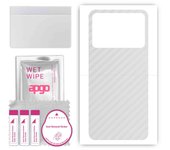 apgo Protective Skin Sticker for the back compatible with Realme Narzo 50I Prime, Wrap Film, Foil, Vinyl - Pattern Transparent Carbon