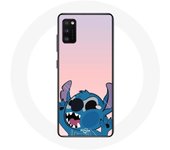 Coque pour Oppo A16 Stitch le Nez en l'air fond rose