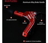 Juego de frenos hidráulicos para bicicleta eléctrica con rotores de 160 mm, palanca de pinza de freno de disco hidráulico delantero y trasero para negro
