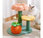 Marco de escalada para gatos con forma de flor, árbol para gatos, rascador de sisal de una pieza para gatos, juguete para afilar garras para mascotas, marco de escalada para gatos