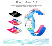 Reloj de teléfono inteligente para niños Reloj inteligente de red 2G para niños LBS Ubicación Reloj de seguimiento para niños Reloj para niños azul