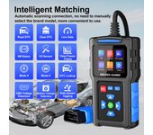Herramienta de diagnóstico del escáner OBDII Lector de códigos automotrices con modo de función 6, modo 8 Leer Borrar negro
