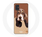 Coque pour Samsung Galaxy A51 5G Basset Hound chien visage