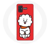 Coque pour Samsung Galaxy A71 BTS Bangtan Garçons BT21 RJ de Jin Fond Rouge