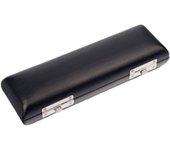 Estuche para flauta Heizi, estuche rígido para flauta de cuero negro, tipo piccolo, 16 agujeros.