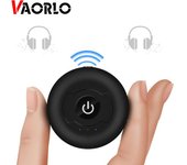 VAORLO-transmisor de Audio multipunto Bluetooth 5,0 para TV, PC, conectar 2 auriculares, adaptador inalámbrico estéreo de baja latencia AUX de 3,5mm China negro