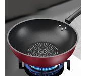 Sartén antiadherente multifuncional German Star: sin costuras, sin humo y de fondo plano para cocinas de inducción y gas. 28cm without lid