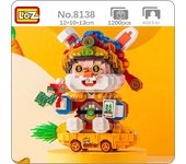 LOZ 8138 mundo Animal riqueza Dios suerte conejo zanahoria coche Bill mascota 3D Mini bloques de diamante ladrillos construcción juguete para niños sin caja