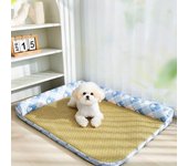 Nido de almohada en forma de L de la serie Cool para perros y gatos medianos y grandes Nido para perros y gatos transpirable para primavera y verano S 45*35cm