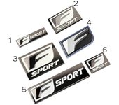 Pegatinas de diseño de coche F Sport para Lexus IS200T IS250 RX300 NX RX GS RX330 RX350 CT200 Guardabarros lateral Insignia del cuerpo Emblema Etiqueta decorativa de metal 3