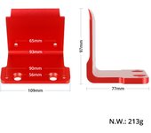 Deflector anticolisión para patinete eléctrico, guardabarros de aleación de aluminio, accesorio modificado Compatible rojo