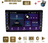 Para LADA BA3 Granta Sport 2011-2018 con botón perilla Android Car Radio reproductor Multimedia navegador estéreo GPS 2 din 1 + 16GB 1+16GB