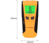 Buscador de vigas 3 en 1, Detector de pared, Sensor electrónico de vigas, escáner de pared, búsqueda central con batería amarillo