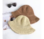 Sombrero de paja plegable para viaje, para playa, con borde grande, para el sol, para playa, versátil, para pescador, para verano M（56-58cm） caqui