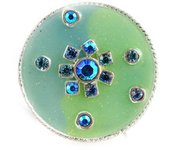 Les Trésors De Lily [E0307] - Bague Créateur 'Mimosas' Bleu azul