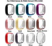 Para Fitbit Versa3 Sense TPU Funda protectora todo incluido Fitbit Sense Versa 3 Funda protectora negro