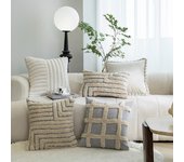 Fundas de almohada decorativas bohemias de 18 x 18 pulgadas para sofá cama, decoración del hogar estilo granja otoñal 45X45cm-2pcs