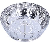 Cesta de vapor multifunción de acero inoxidable plegable para cocinar al vapor, accesorio de cocina S