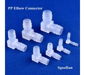 10 conectores de codo de PP de 4 a 25 mm para acuario, bomba de aire, aireador, codo de 90 grados, mangueras de riego para jardín y uso médico. 2.4mm Short (10 Pieces)