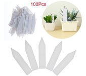 100 etiquetas impermeables de PVC para invernadero, semillas, viveros, plántulas, etiquetas para plantas, herramientas de jardín 5x1cm