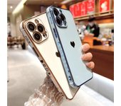 Funda de silicona suave con diseño de corazón de amor galvanizado para iPhone 11, 12, 13 Pro Max, XS, X, XR, 7, 8 Plus, Mini SE 2020 For iPhone SE 2020